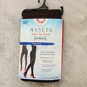 Spanx Red Hot Opaque Shaping Tights High-Waist Brown Plus Size 7/G NWT